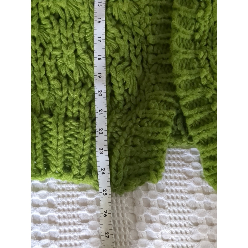 Lisa Says Gah Green Chunky Knit Cardigan - Picture 8 of 12